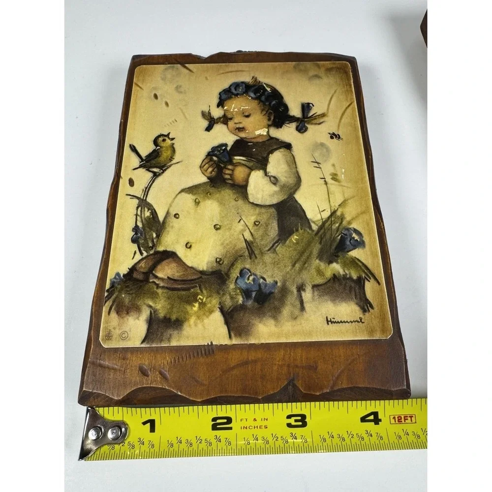 Hummel Wooden Wall Plaques‎ Set of 2 Vintage